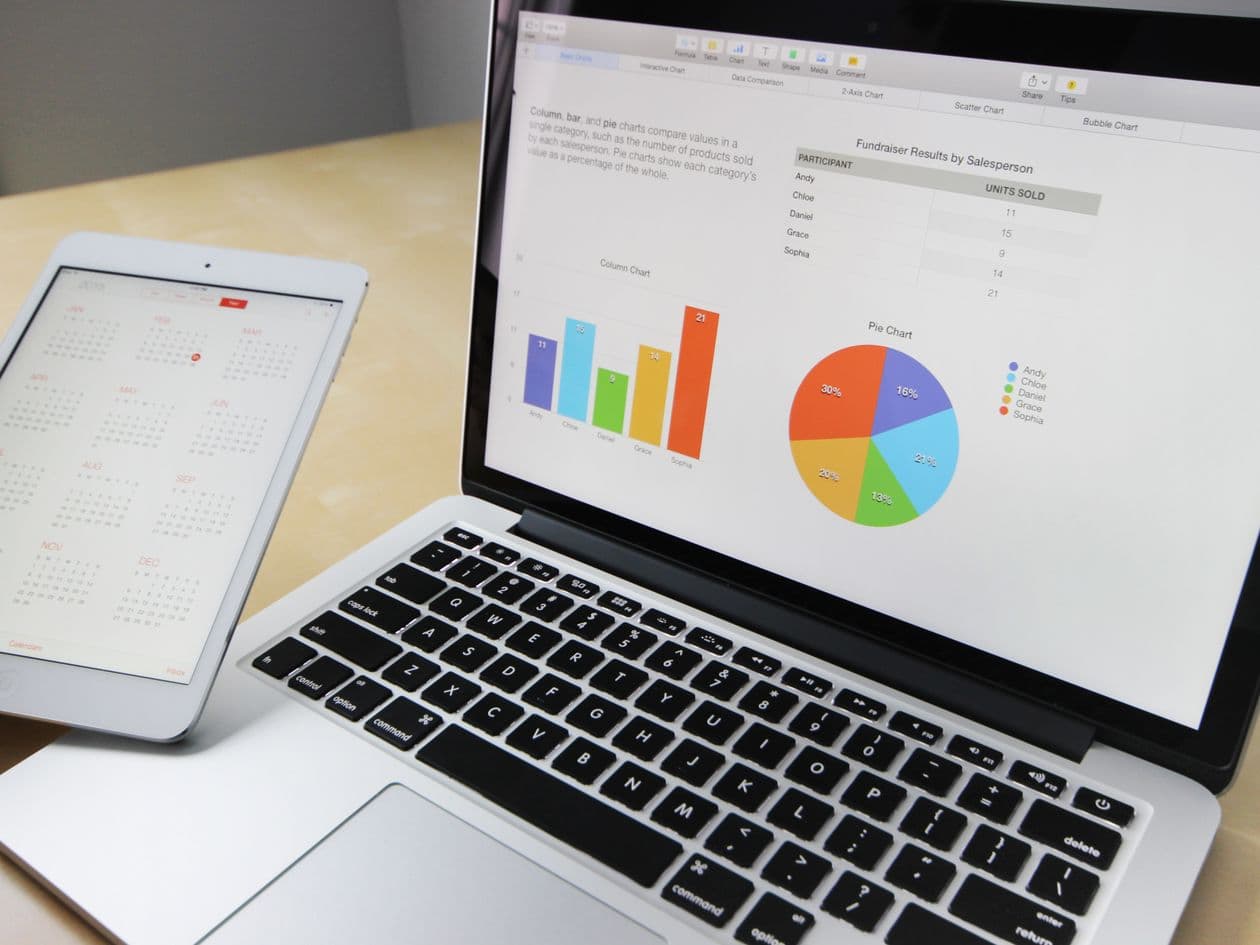 Analytics dashboard on laptop — growth marketing performance